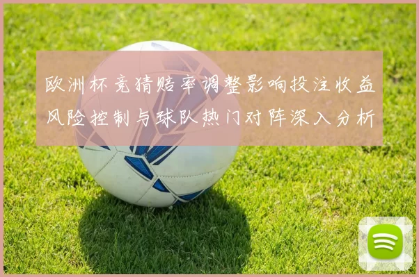 欧洲杯竞猜赔率调整影响投注收益风险控制与球队热门对阵深入分析