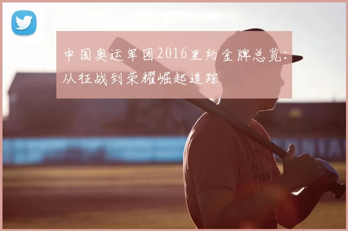 中国奥运军团2016里约金牌总览：从征战到荣耀崛起追踪